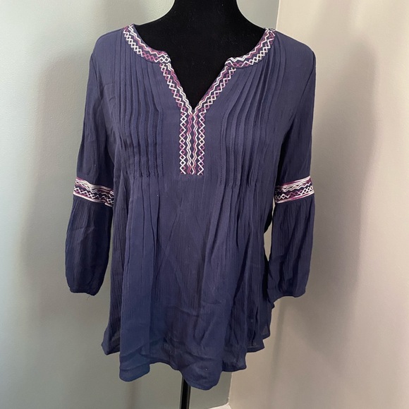 Skies Are Blue Elettra Embroidered Top Small - Picture 2 of 16